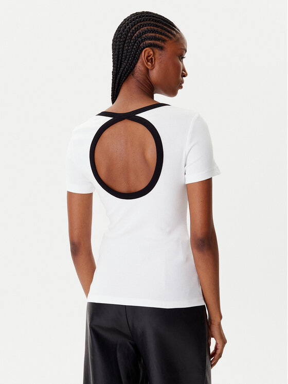 Morgan Morgan Camiseta 252-DOPPY Blanco Slim Fit