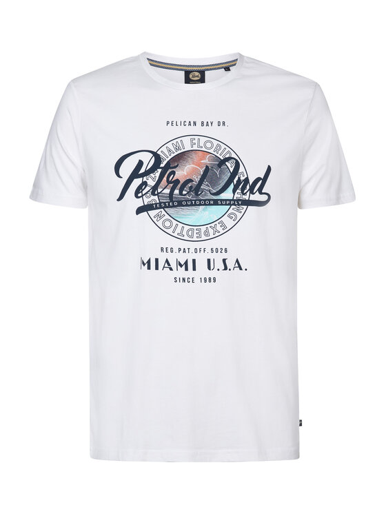 Petrol Industries Petrol Industries Camiseta M-1050-TSR602 Blanco Regular Fit