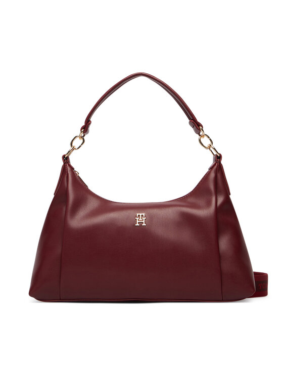 Tommy Hilfiger Geantă Tommy Hilfiger Th Essential Shoulder Bag AW0AW18374 Vișiniu