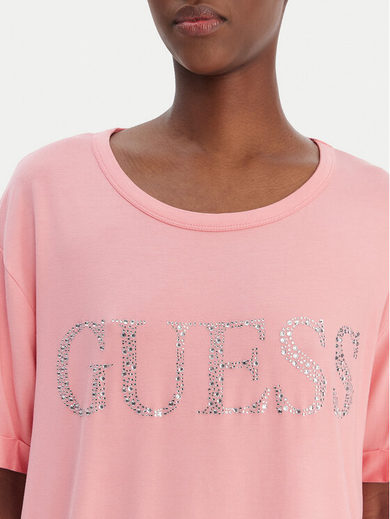 Guess Guess Футболка E5GI07 K68D2 Рожевий Regular Fit