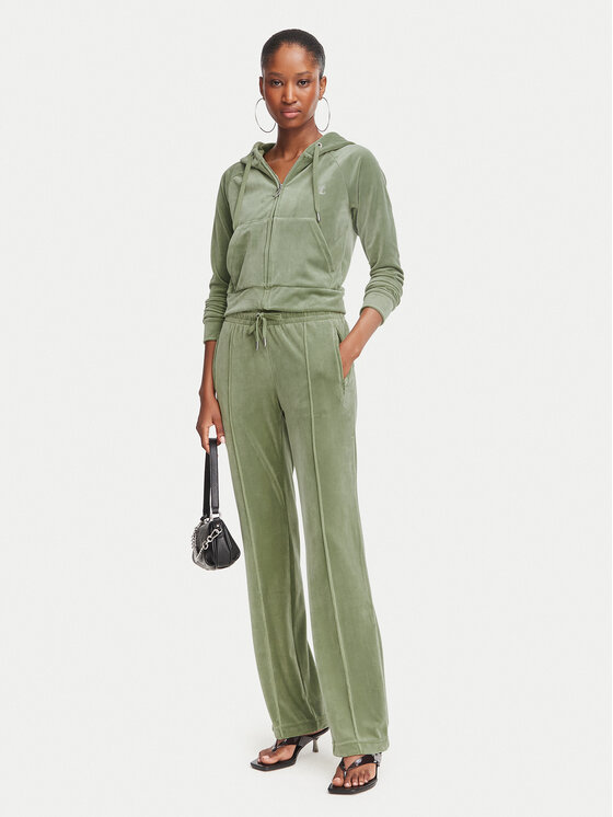 Juicy Couture Juicy Couture Pantaloni da tuta Tina JCAPW045 Verde scuro Regular Fit