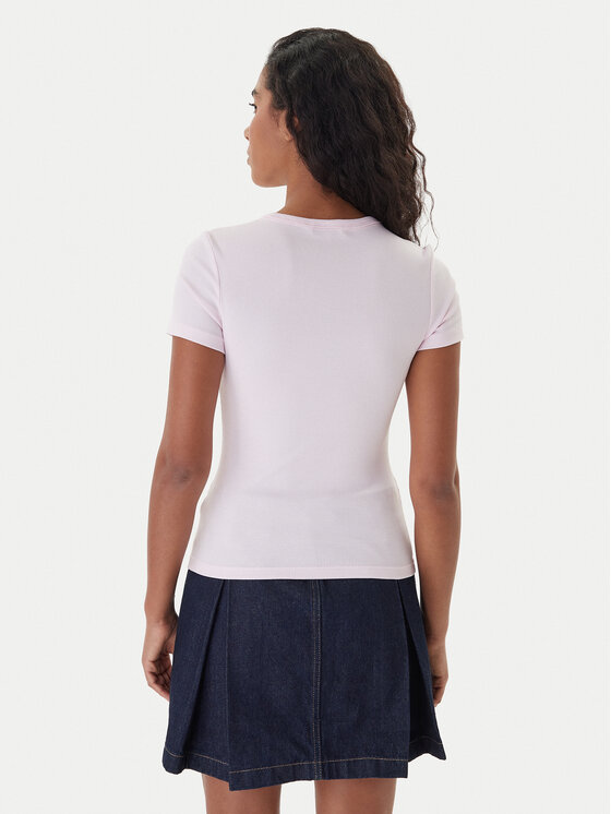 Tommy Jeans Tommy Jeans Camiseta Badge DW0DW17881 Rosa Slim Fit