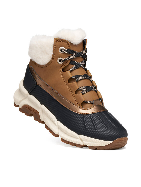 Geox Šnurovacia obuv Geox J Flexyper Plus Girl B Abx J56NGA 0MECE CR69B S Hnedá