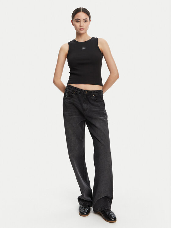 Calvin Klein Jeans Calvin Klein Jeans Top LV047C201G Crna Slim Fit