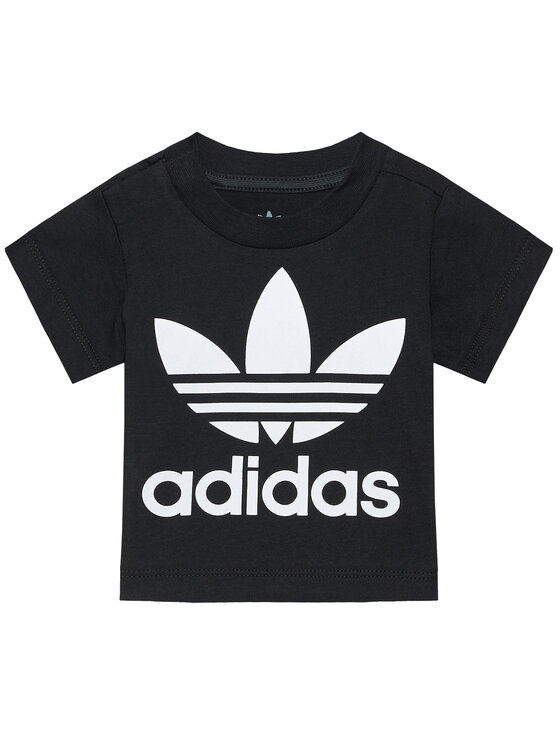 adidas adidas Футболка Trefoil DV2829 Чорний Regular Fit