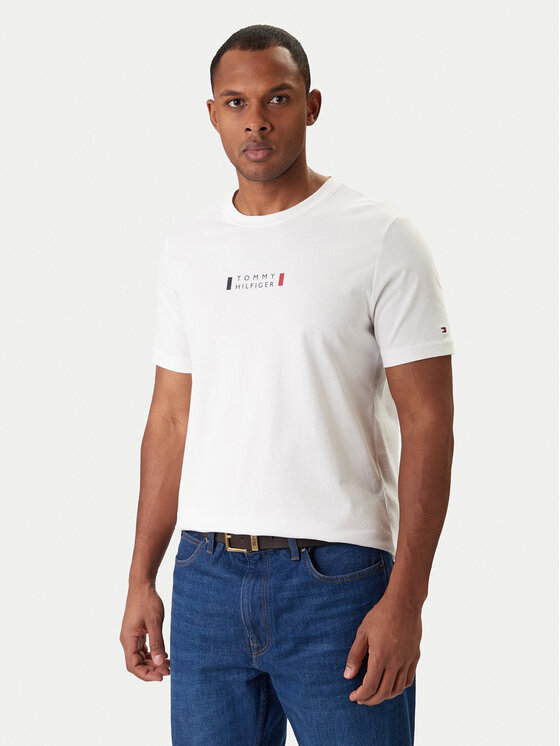 Tommy Hilfiger Tommy Hilfiger Camiseta Brand Love MW0MW41453 Blanco Regular Fit