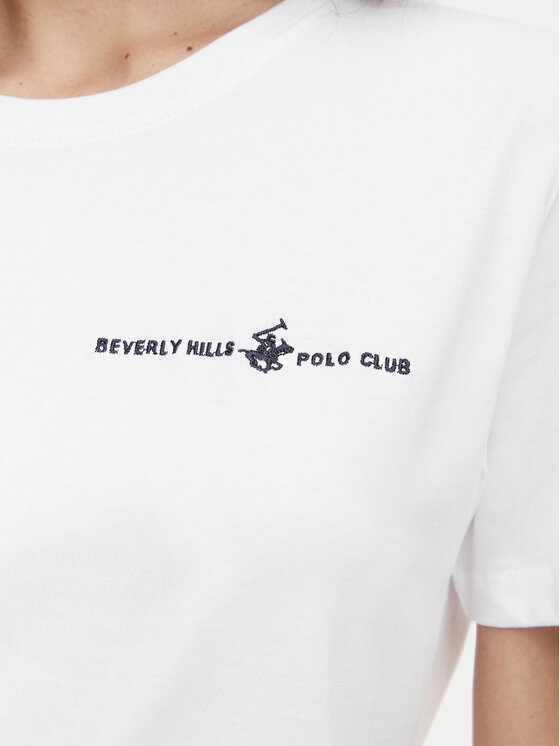 Beverly Hills Polo Club Beverly Hills Polo Club Camiseta P-SS26W-TS085 Blanco Regular Fit