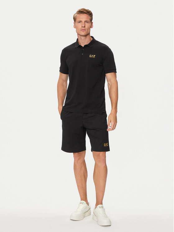 EA7 Emporio Armani EA7 Emporio Armani Поло 8NPF14 PJVQZ 0208 Чорний Regular Fit