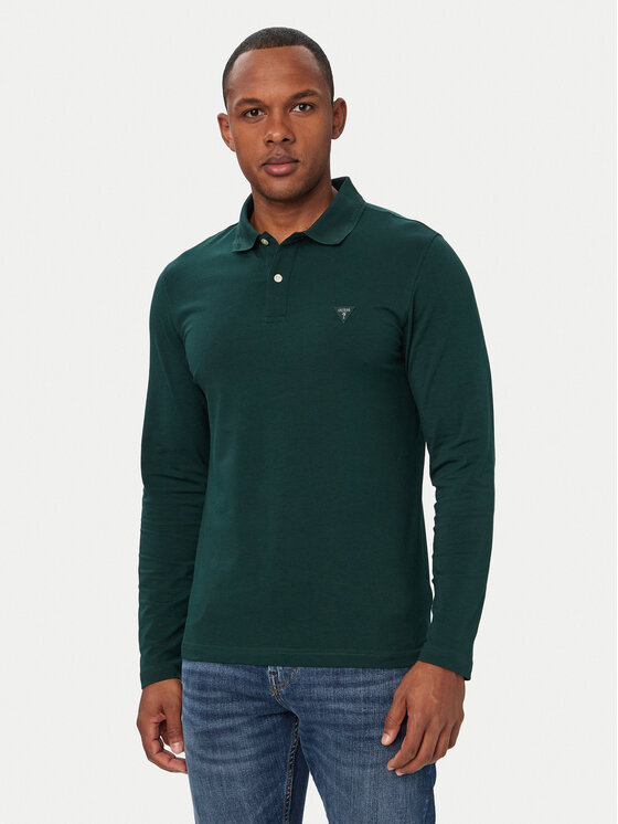 Guess Guess Polo M6YP36 K4395 Verde Extra Slim Fit