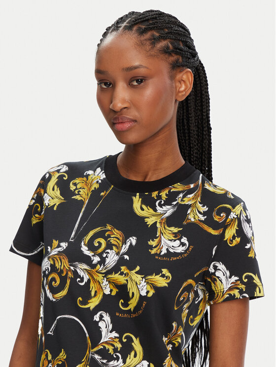 Versace Jeans Couture Versace Jeans Couture Футболка 78HAH613 Чорний Regular Fit