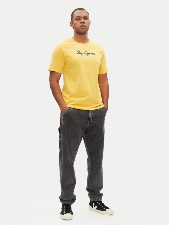 Pepe Jeans Pepe Jeans T-shirt Eggo N PM508208 Giallo Regular Fit