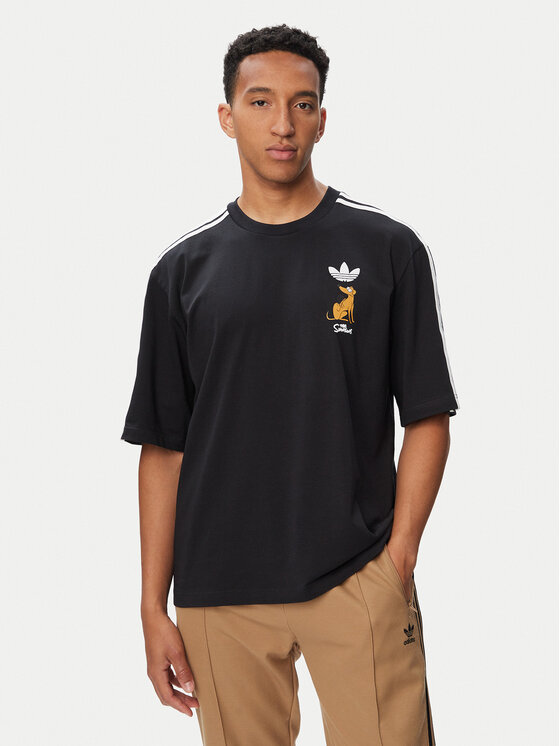 adidas adidas Camiseta Little Santas Helper Graphic LG5061 Negro Regular Fit