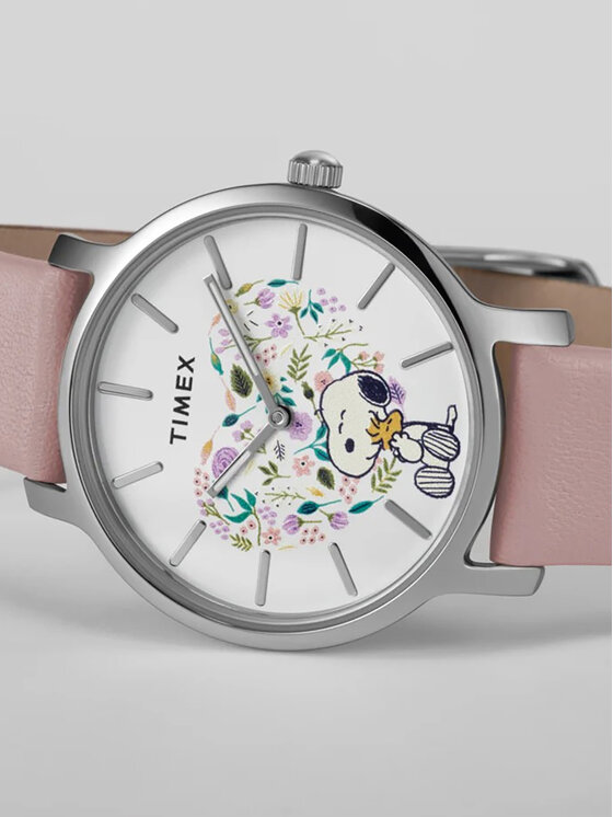 Timex Ρολόι Timex Timex x Peanuts® TW2W85100 Ασημί