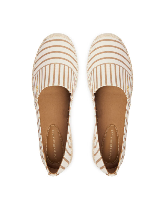 Tommy Hilfiger Espadrile Tommy Hilfiger Th Platform Espadrille Stripes FW0FW09143 Bež