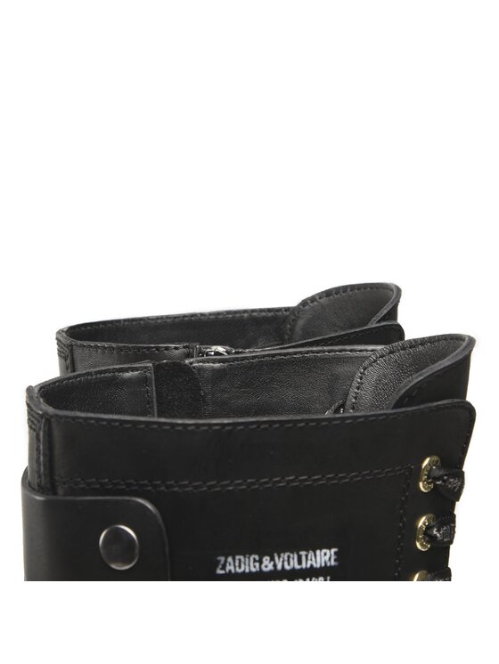 Zadig & Voltaire Kozaki Zadig & Voltaire Joe Boot Smooth Cowskin SWCT00101 Czarny