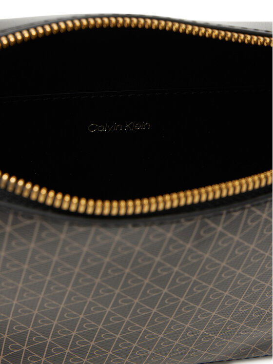 Calvin Klein Torbica Calvin Klein Emblem Aop Elongated Camera Bag LV04F3268G Crna
