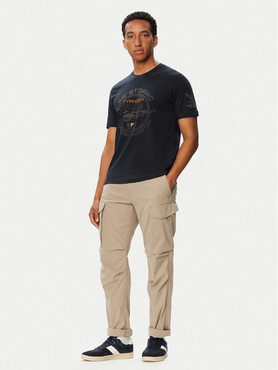 Aeronautica Militare Aeronautica Militare Camiseta 262TS2580UJ00750 Azul marino Regular Fit