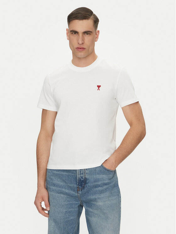 AMI Paris AMI Paris Marškinėliai BFUTS035.724 Balta Regular Fit