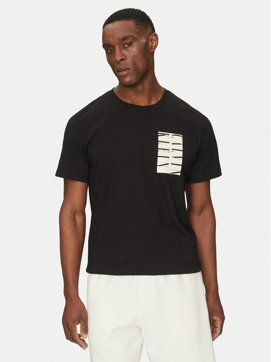 Calvin Klein Jeans Calvin Klein Jeans T-shirt Serif Box Graphic J30J327474 Crna Regular Fit