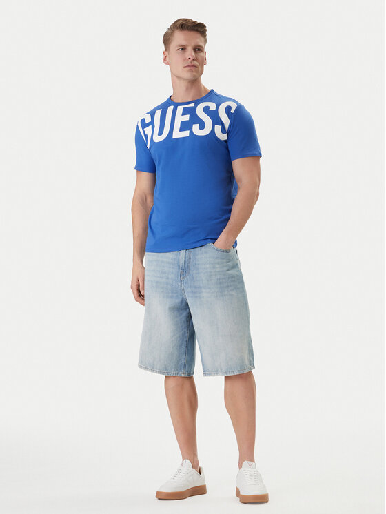 Guess Guess Póló F6GI01 J1314 Kék Slim Fit