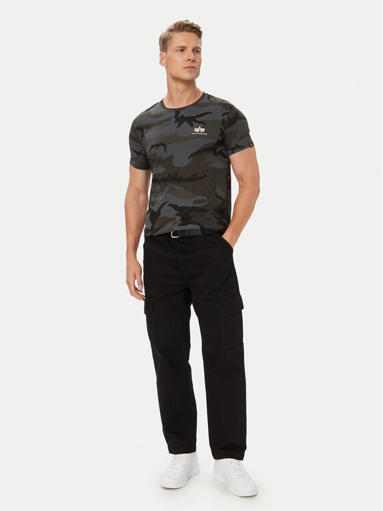 Alpha Industries Alpha Industries Marškinėliai Basic T Small Logo Camo 188505C Pilka Regular Fit