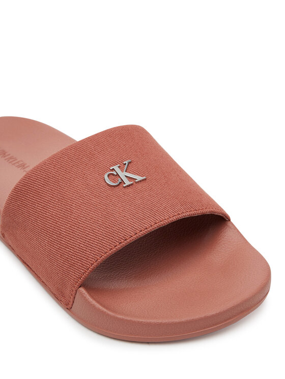 Calvin Klein Jeans Ciabatte Calvin Klein Jeans Slide Monogram Hardware YW0YW01713 Corallo