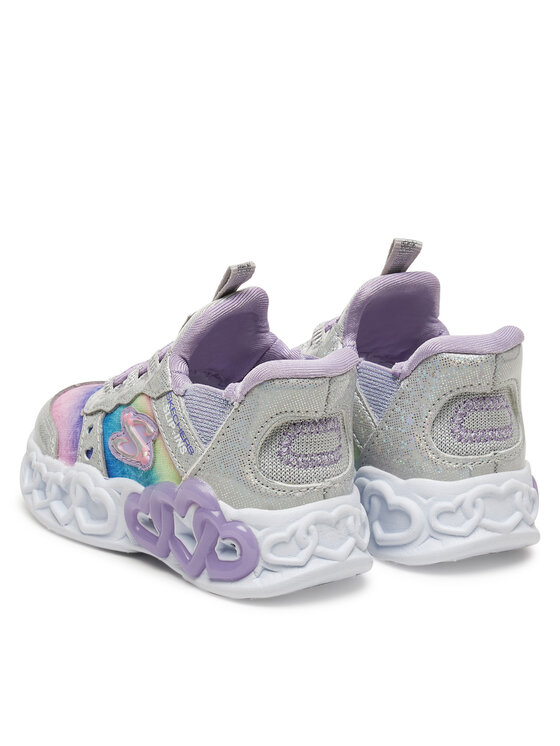 Skechers Sneakersy Skechers Infinite Heart Lights-Eternal Shimmer 303755N/SMLT Strieborná