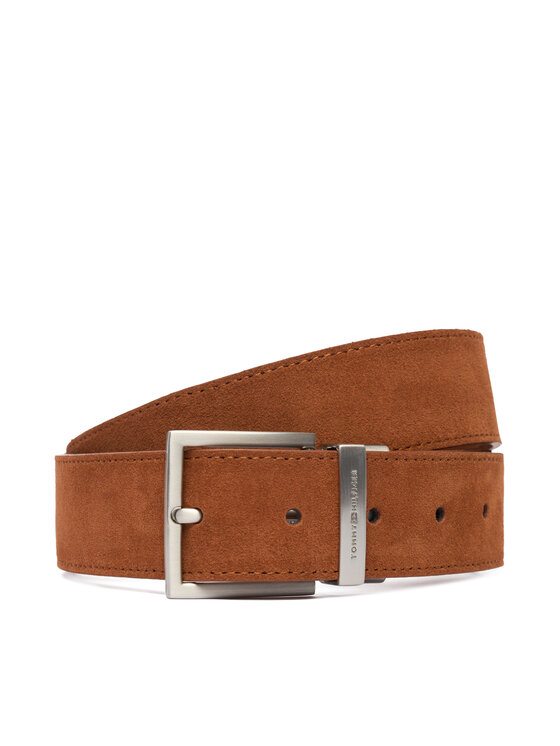 Tommy Hilfiger Pánský pásek Tommy Hilfiger Hudson Rev 3.5 AM0AM13945 Hnědá