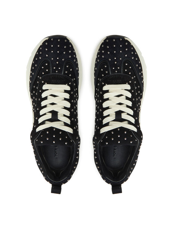 Tory Burch Снікерcи Tory Burch Good Luck Studded Trainer 161961 Чорний