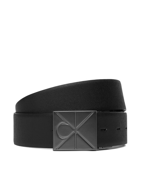 Calvin Klein Curea pentru Bărbați Calvin Klein Emblem Plaque W/ Aop 35Mm Adj/Re LV04D7083G Negru