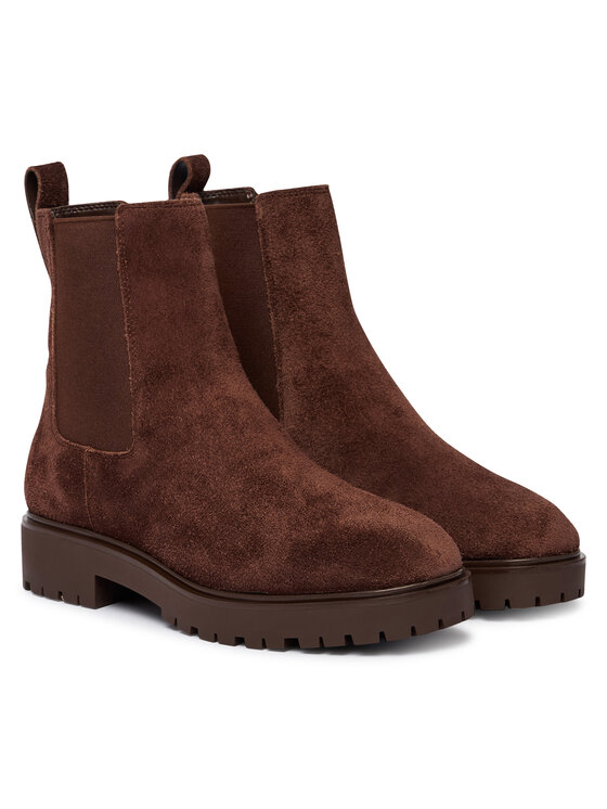 LAUREN RALPH LAUREN Μποτάκια με λάστιχο LAUREN RALPH LAUREN Allyson Suede Bootie 802974477004 Καφέ