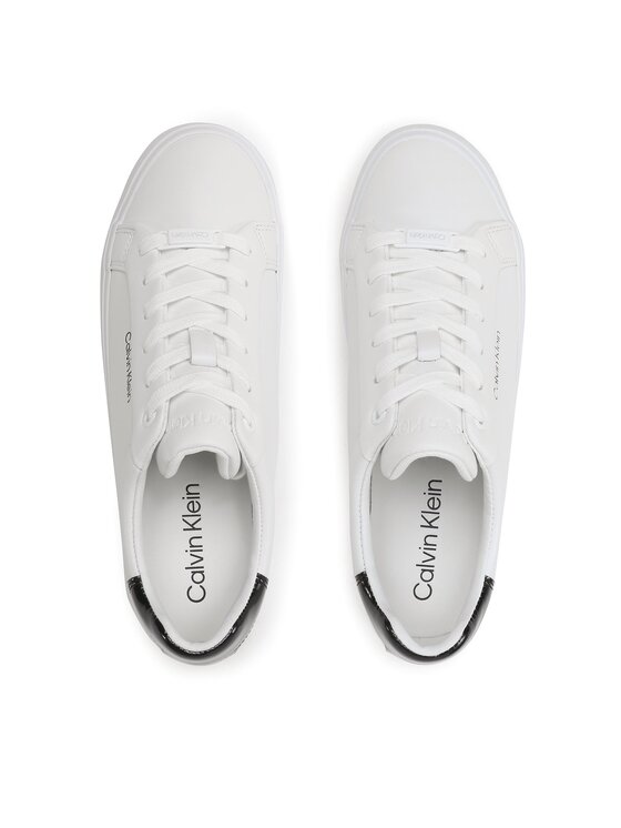 Calvin Klein Sneakersy Calvin Klein Vulc Lace Up HW0HW01681 Biela