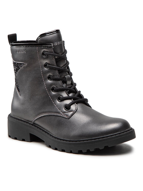 Geox Kozaki Geox J Casey G. G J9420G 0NFEW C0062 S Srebrny