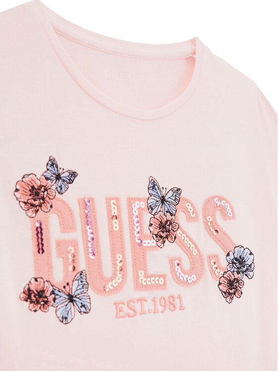 Guess Guess Футболка J6RI34 K6YW4 Рожевий Regular Fit