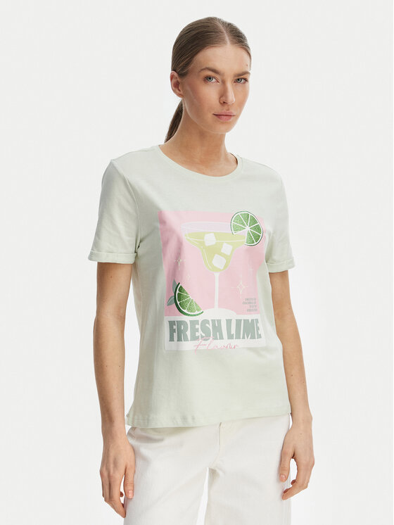 ONLY ONLY Camiseta Kita 15291465 Verde Regular Fit