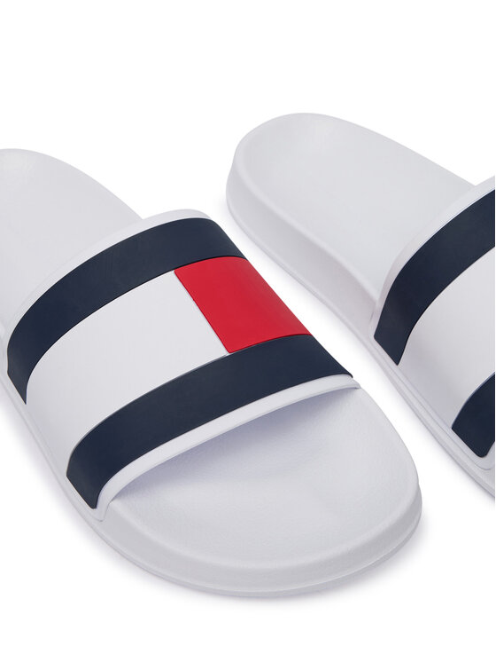 Tommy Hilfiger Ciabatte Tommy Hilfiger Core Hilfiger Flag Pool Slide FM0FM05798 Bianco