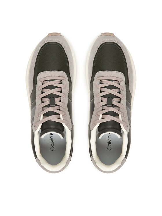 Calvin Klein Sneakersy Calvin Klein City Runner Laceup Tape Lth HM0HM02033 Czarny