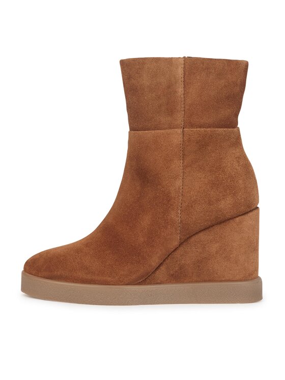 Geox Polokozačky Geox D Elidea Wedge D36VQB 00022 CD500 Hnědá