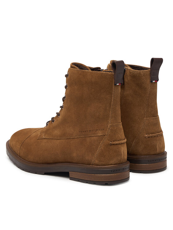 Tommy Hilfiger Kotníková obuv Tommy Hilfiger Cleated Hilfiger Sde Moc Boot FM0FM05964 Tmavě hnědá