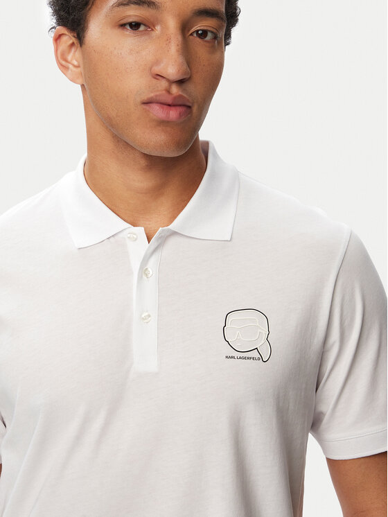 KARL LAGERFELD KARL LAGERFELD Polo 745025 563224 Blanco Regular Fit