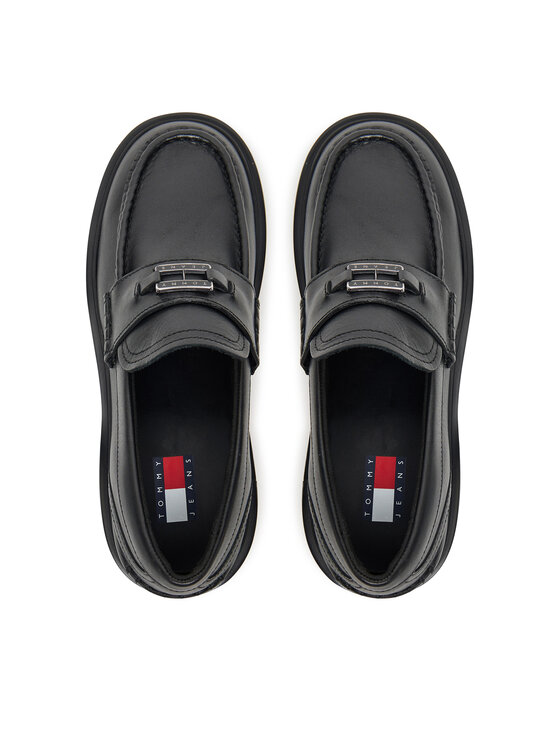 Tommy Jeans лоуфъри с дебела подметка Tommy Jeans Tjw Chunky Loafer EN0EN02789 Черен