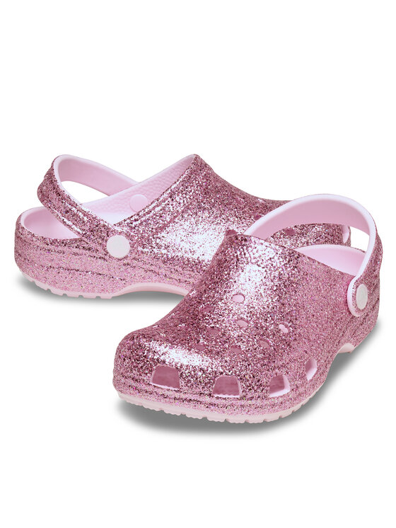 Crocs Шльопанці Crocs Classic Chunky Glitter Clog K 211939 Рожевий