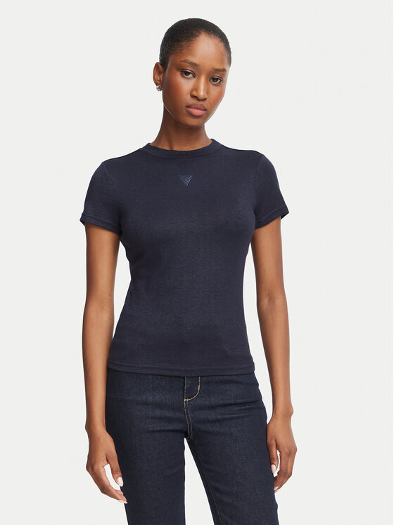 Guess Guess Póló W5BP07 KCGM2 Sötétkék Regular Fit