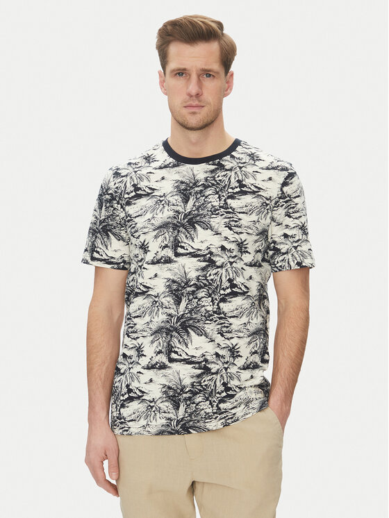 Tommy Hilfiger Tommy Hilfiger Marškinėliai Summer MW0MW38933 Kreminė Slim Fit