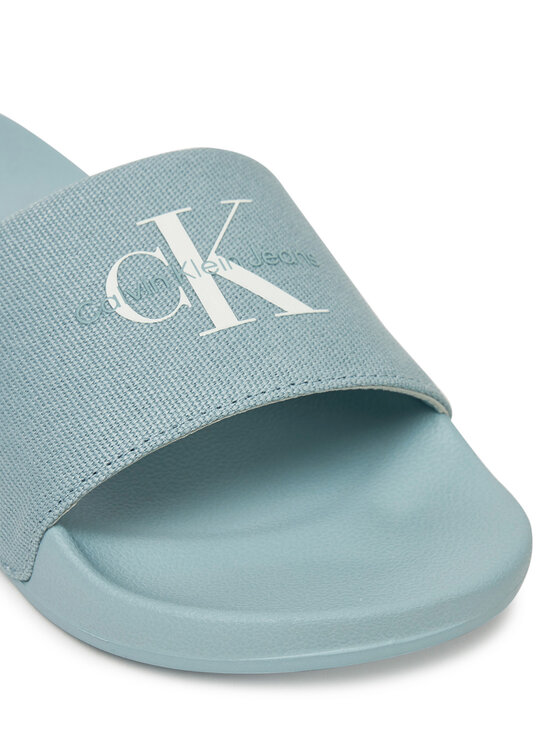 Calvin Klein Jeans Natikači Calvin Klein Jeans Slide Monogram Wn YW0YW01835 Modra