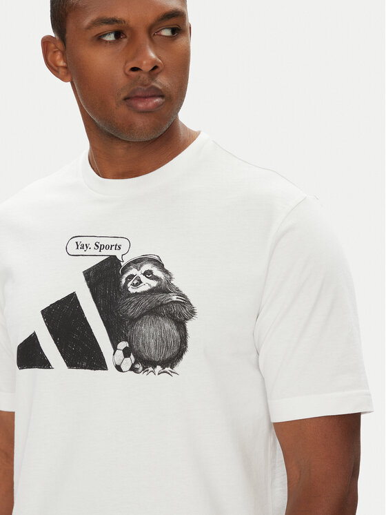 adidas adidas Póló Yay Sports Graphic JL9256 Fehér Regular Fit