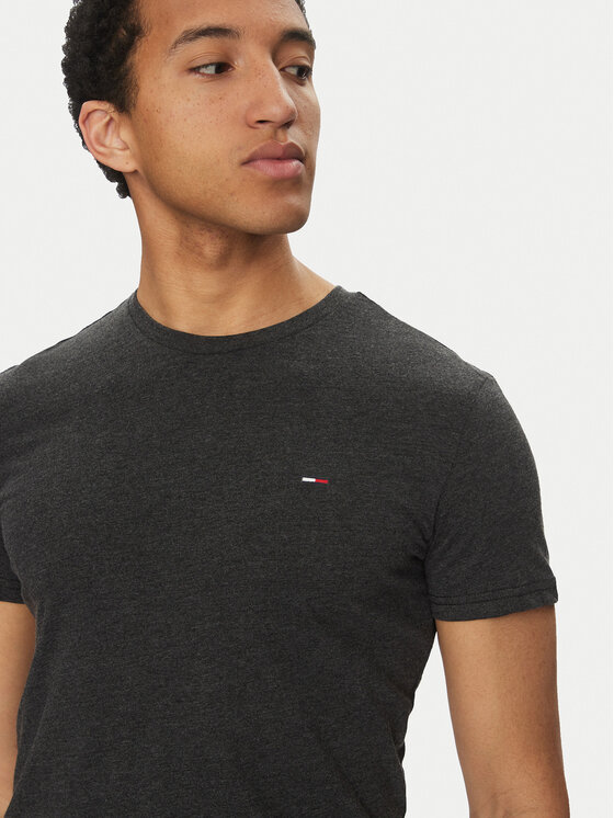 Tommy Jeans Tommy Jeans T-Shirt Jaspe DM0DM20363 Μαύρο Slim Fit