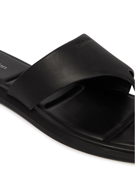 Calvin Klein Джапанки Calvin Klein Leather Toe Post Sandals HW0HW02866 Черен