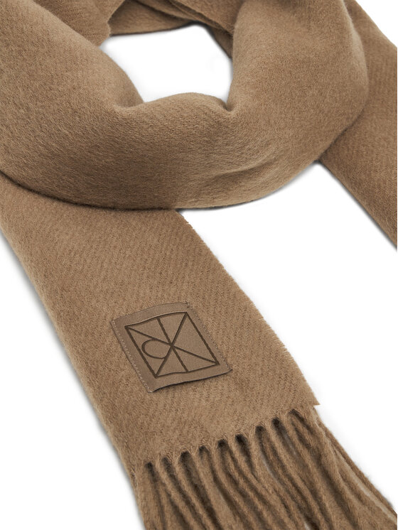 Calvin Klein Szalik Calvin Klein Emblem LV04D8060G Beżowy