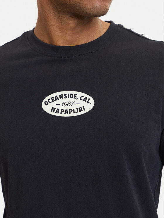 Napapijri Napapijri Camiseta S-Flint NP0A4FZZ Negro Regular Fit